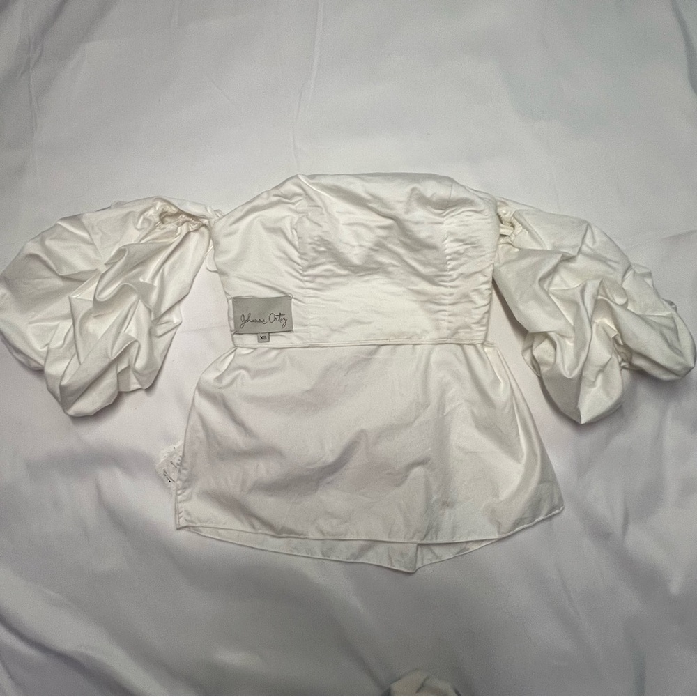 Johanna Ortiz Tulum Off Shoulder Blouse Top White XS - Picture 8 of 11